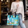 Easter Cartoon Bunny Tote Bag Portable Casual Shopping Handbag for Daily Use