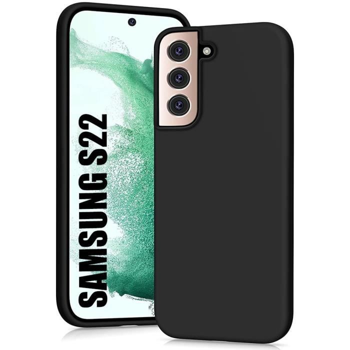 Coque de Protection - BOOLING - Samsung Galaxy S22 - Silicone Liquide - Antichoc - Noir