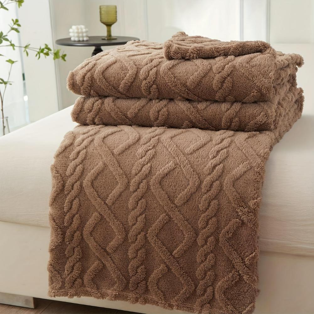 Jacquard Taft Fleece Blanket Coral Fleece Blanket Sofa Blanket Office Blanket Cross-border Blanket Pet Blanket