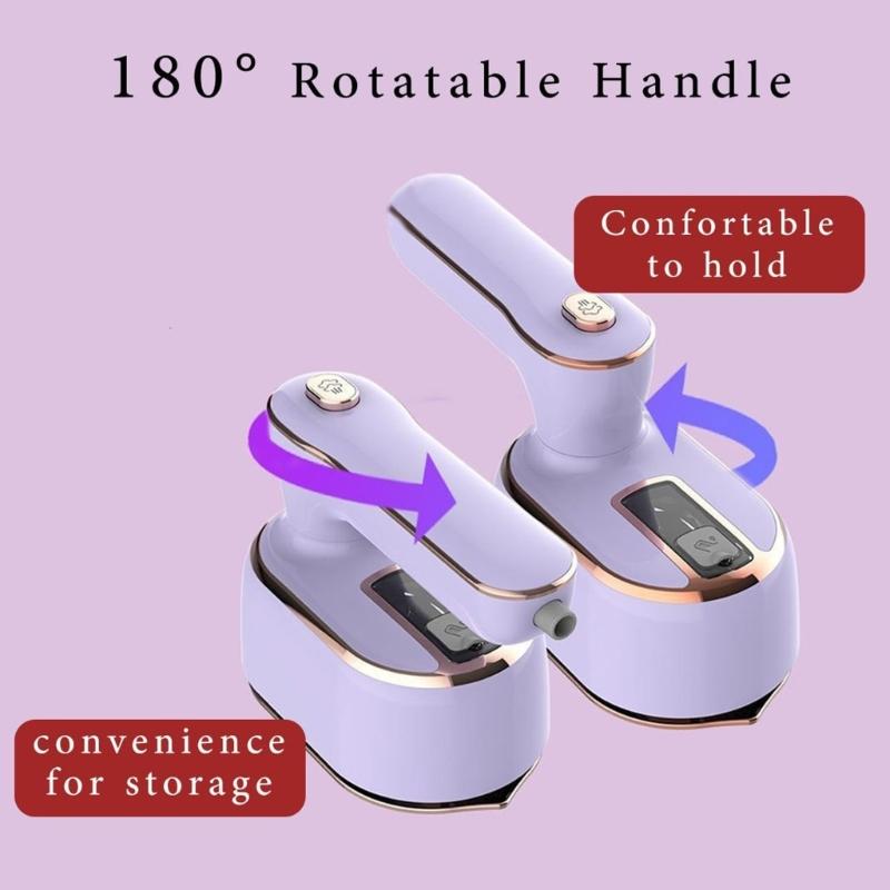 Handy Foldable Ironing MachineDevice Portable Garment Steamer Handheld Iron for Quick Fabric Steam RefreshsClothes 100ml