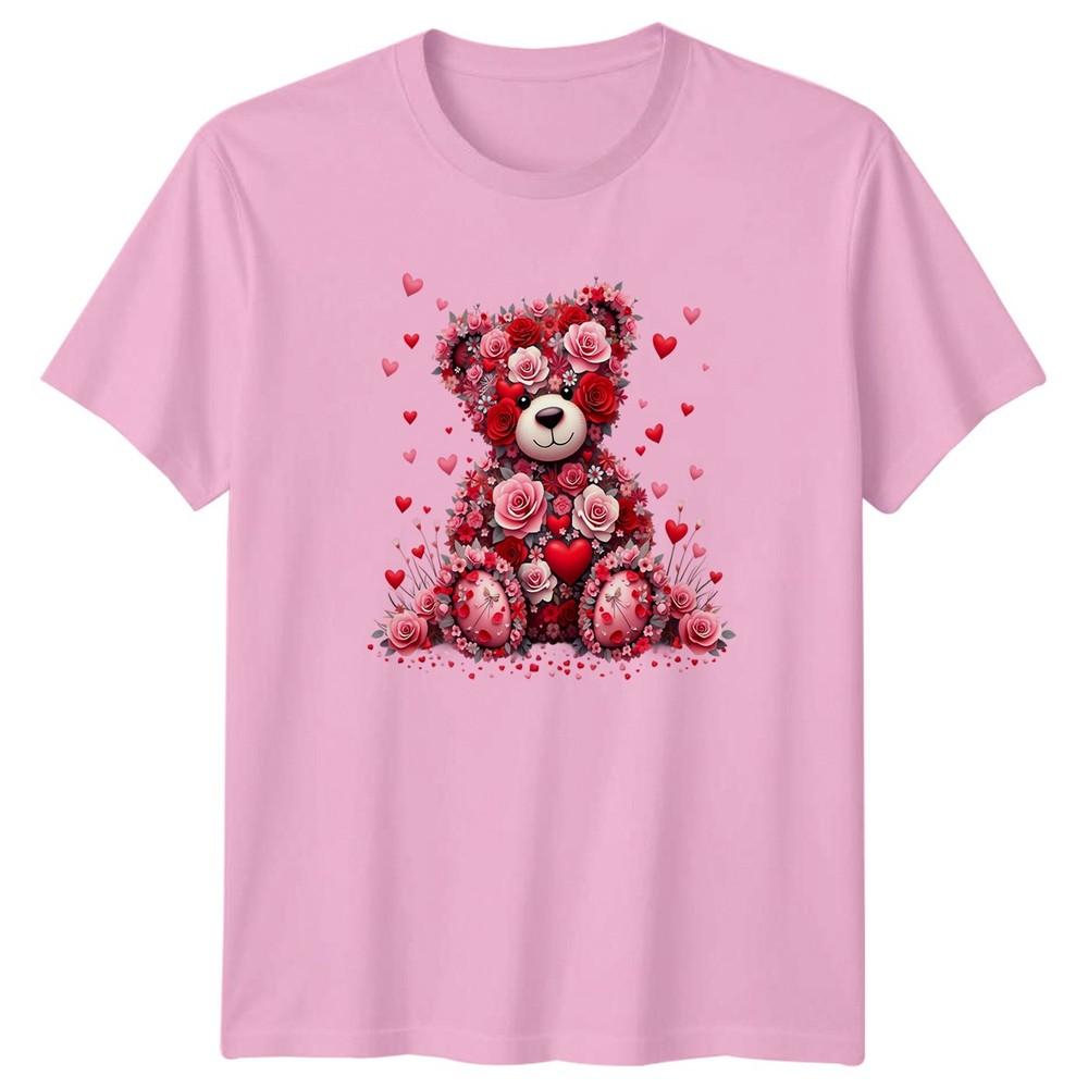 Floral Bear Valentines Day Holidays Unisexs TShirt Unisexs Tee Graphic Unisex Shirt