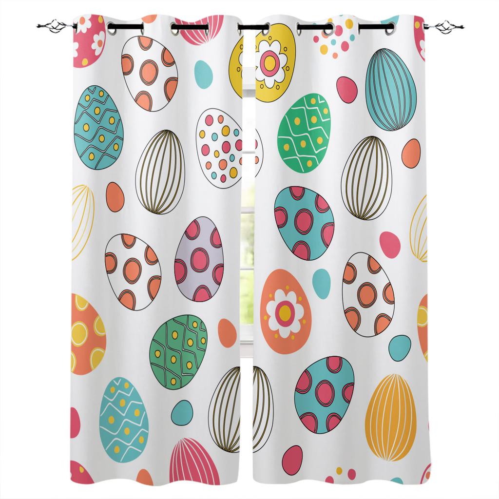 Påskägg Färgade Kärlek Dekoration Hem Gardiner Hushållsartiklar Vardagsrum Sovrum Gardin