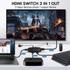 Q2-4 HDMI Switch 4K 3 In 1 Out Splitter UHD 4K Resolution Switcher with Remote Control