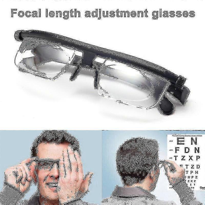 Adjustable Glasses Dial Vision Variable Focus Eyewear Distance Reading (2pcs)
