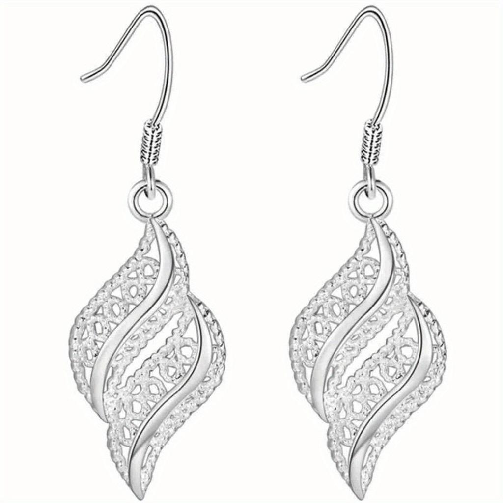 European and American Fashionable Women's Simple Hollow Water Droplet Earrings, Personalized Sweet and Creative High-end Earrings