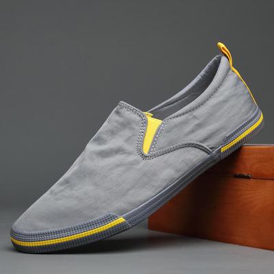 Herren Canvas Schuhe mit runder Zehenpartie, neuer Stil, atmungsaktiv, Basic Slip-on, Herren Casual Sneaker, zum Radfahren, Lazy Sommer Loafer für Herren789