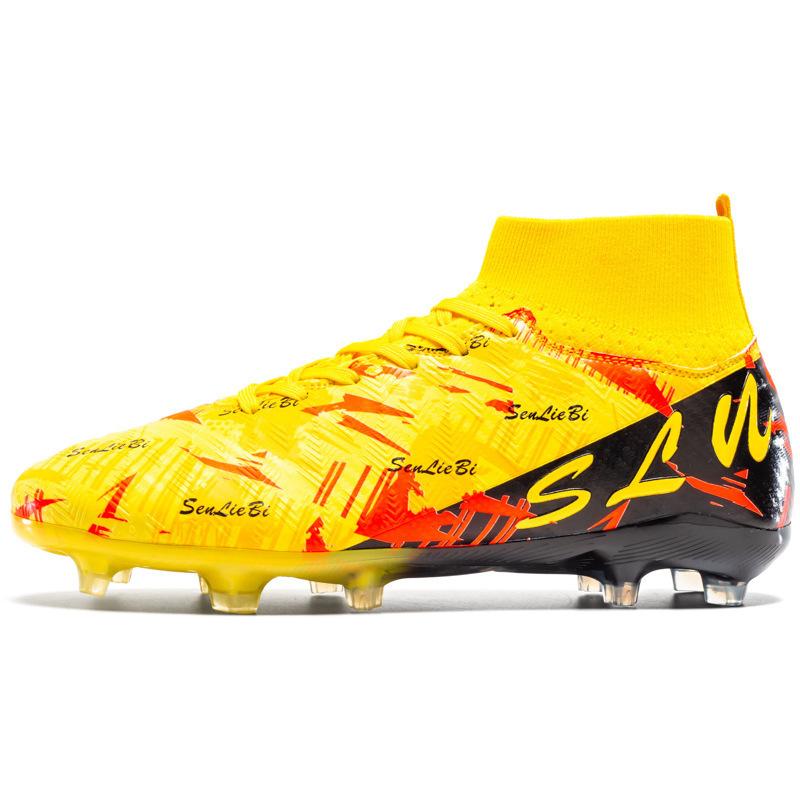 

High top football shoes spike football shoes TF broken nail training shoes football men s 45