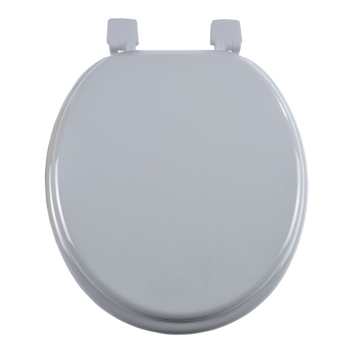 Abattant WC Gris MDF – Charnières Plastiques – 47 x 37 cm