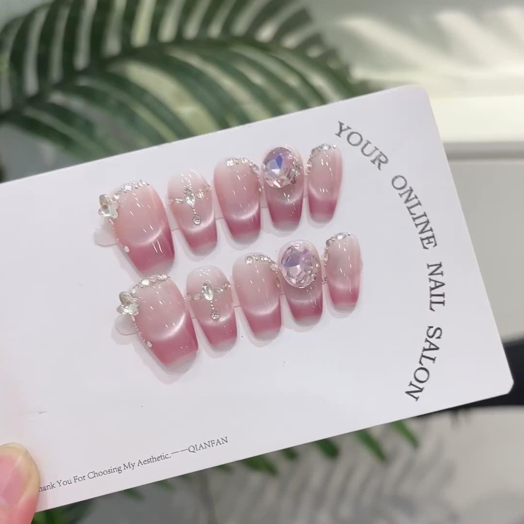 

Moonlight Butterfly 3D Handmade Wearable Nails - High-End Summer Nail Art Extra Small (XS)