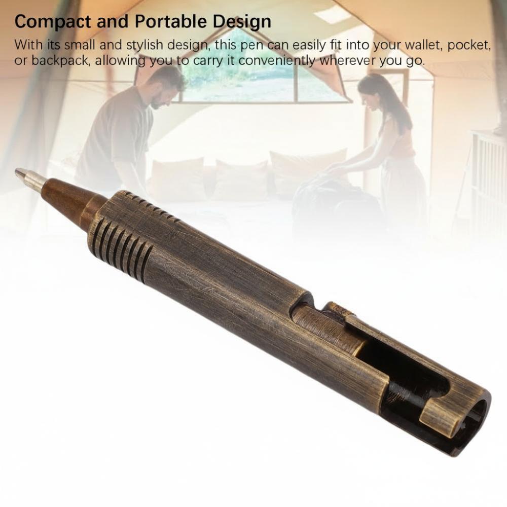 Durable Brass Mini Ballpoint Pen Replaceable Ink Compact Pocket Ballpoint Pen Ballpoint Pen Working Environment