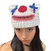 Cute Clown Beanie Cap Funny Knitting Hat for Shopping Walking Universal Windproof Outdoor Activity Women Casual Headwear