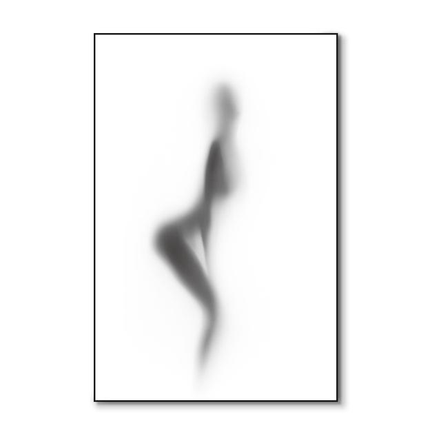 Modern Simple Style Bathroom Sexy Figure Black White Canvas Painting Abstract Body Art Picture Toilet Home Decoration Cuadros