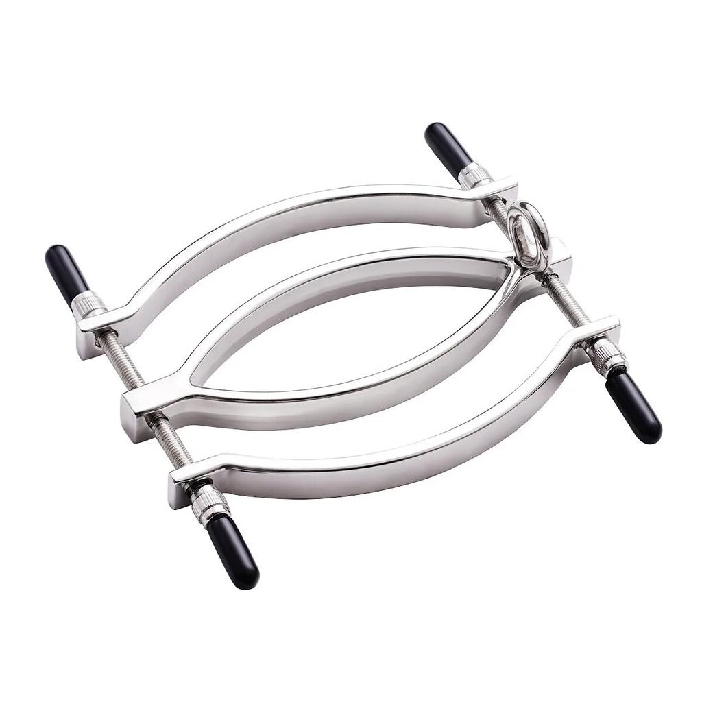 Bdsm Bondage Flirting Sex Toys of Adjustable Stainless Steel Clitoris Labia Clamp for Adults Games To Vagina Opener Stimulator