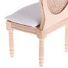 1/12 Dolls Miniature Furniture Wooden Unpainted Dining Chair For Dollhouse