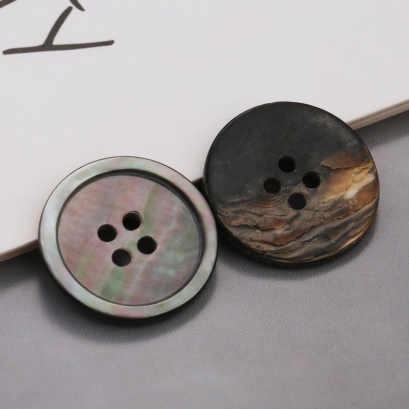 

Черные кнопки для дисков Tarobei Shell: Натуральные круглые 2 и 4 отверстия для рубашек и свитеров