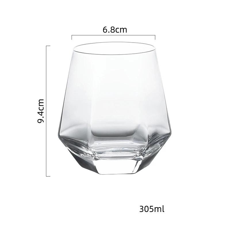 

Шестиугольные креативные цветные стеклянные стаканы в современном стиле, легкие, роскошные, для отелей, стеклянные стаканы для виски, изысканные, для домашней вечеринки, для воды 301-400ml