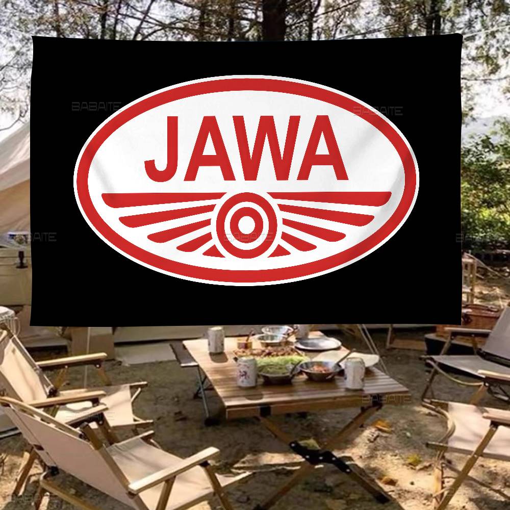 

JJawa Motorcycle Logo Anime Chart Flag for Living Room Home Dorm Decor Art Home Decor Banner 74x94cm(29x37in)