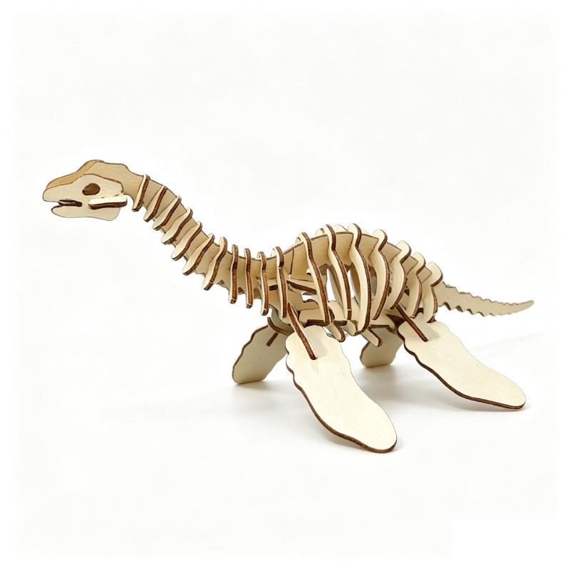 Tyrannosaurus Rex Wooden 3D Puzzle - DIY Hand-Assembled Educational Toy for Parent-Child Interaction