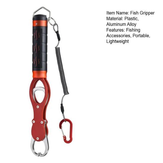 Aluminum Alloy Fish Gripper with Grabber with Weight Scale Mouth Lip Scale Fish Control Clamp Pliers