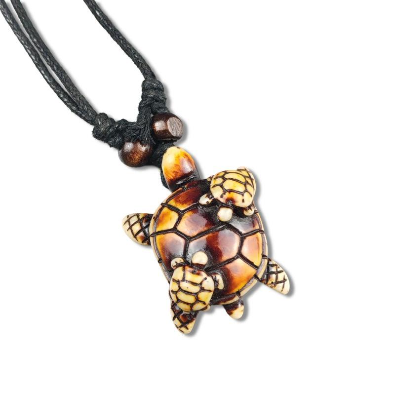 Vintage Animal Necklace, Springy Turtle Resin Jewelry Pendant, Sweater Chain Couple Accessories