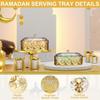 1Pc Eid Mubarak Serving Platter with Lid Ramadan Dessert Tray Food Storage Box Jar