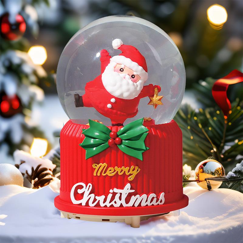 Christmas Fantasy Crystal Ball Music Box - Princess Ornament Gift for Girls' Birthdays