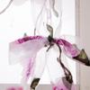 Roman Curtain Voile - Tie Up Silk Ribbon Shade Window Valance Drape Blind for Small Window,