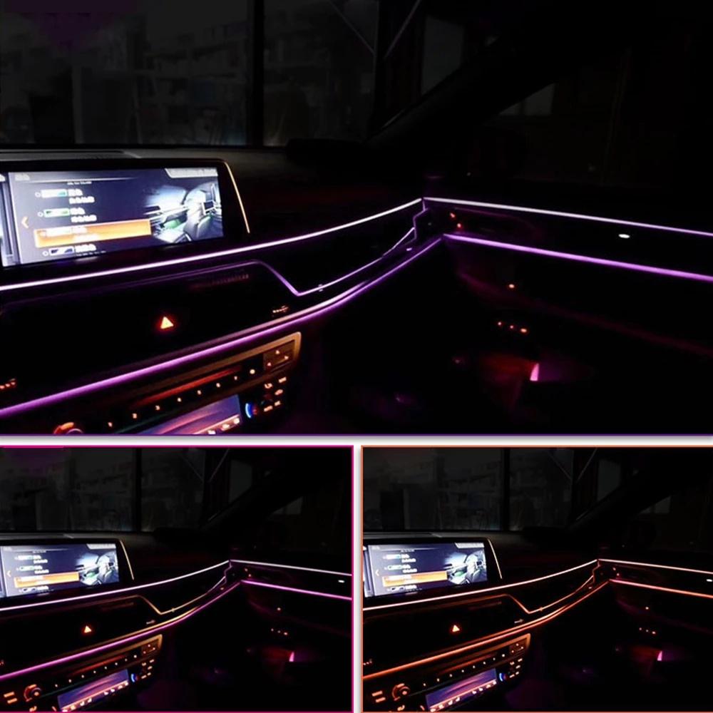 Car Led Decorative Atmosphere Light Car Cold Light Interior Modification Strip USB Car Atmosphere Light Line Set  