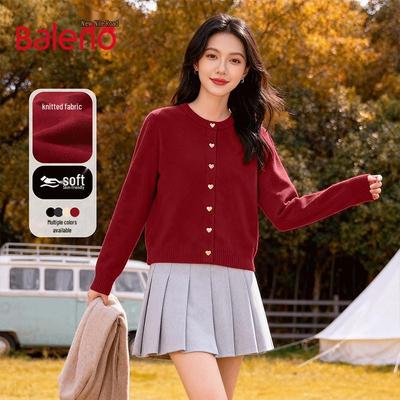 Baleno Women's Chic Cropped Knit Cardigan