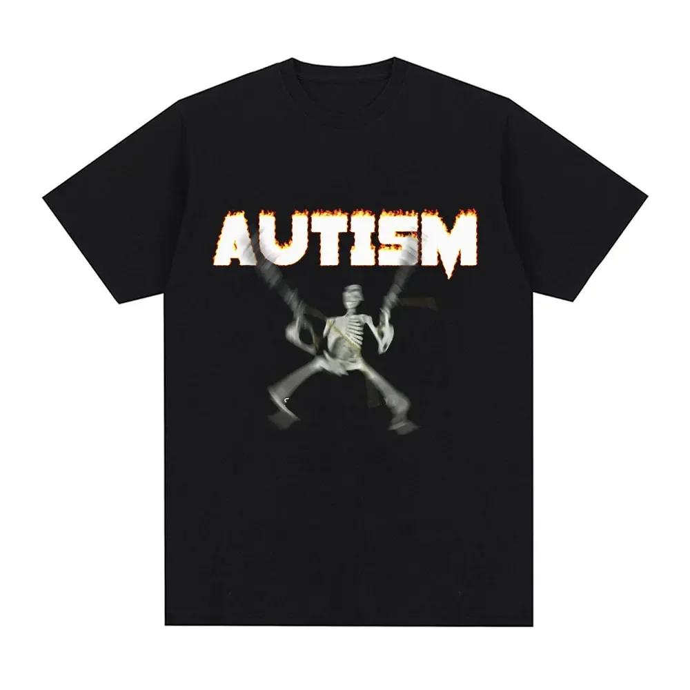 

Autism Skeleton Men Women TShirt T Shirts for Man Pack White T Shirt Men 100 Cotton Luxury Brand Funny T Shirts Man TShirt S