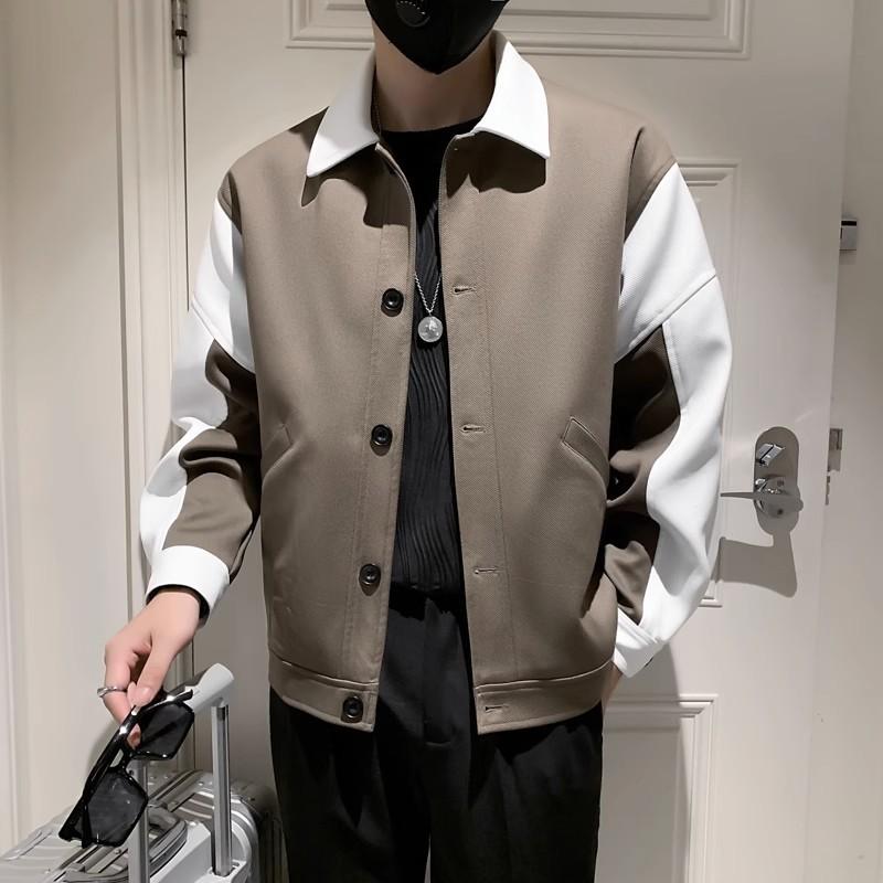 Jacke Herren Frühling und Herbst Modelle Neue Spleißen Trend Koreanische Version Herrenjacke zum lässigen Tragen