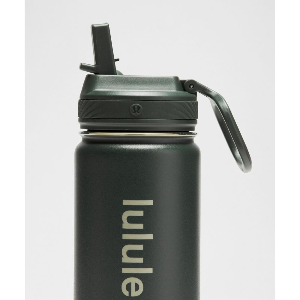 Lululemon Back To Life Sport Bottle 18oz  Straw Lid Rainforest Green