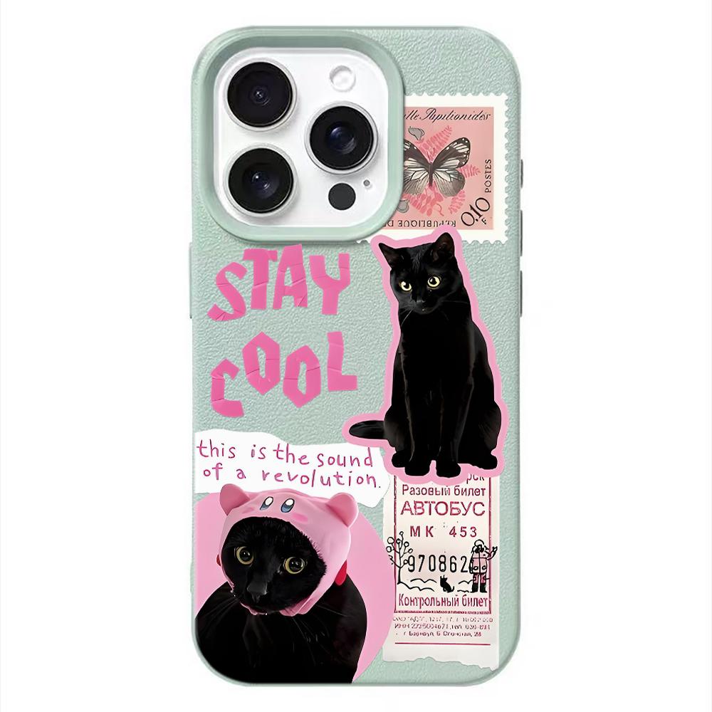 Bowtie Cat  Phone Case For IPhone 17 16 15 Plus 11 13 12 14 Pro Max 16e 17 Air Soft  Silicone Cover Shockproof Cases