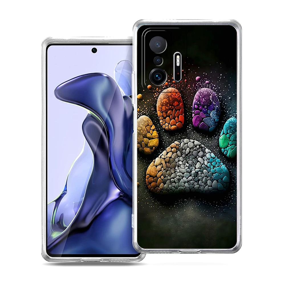 Dog Footprint Paw Cute Phone Case for Xiaomi Mi Poco F3 X3 X4 GT NFC M3 M4 11 Ultra 12 11X 11i Pro Lite 5G TPU Transparent Cover