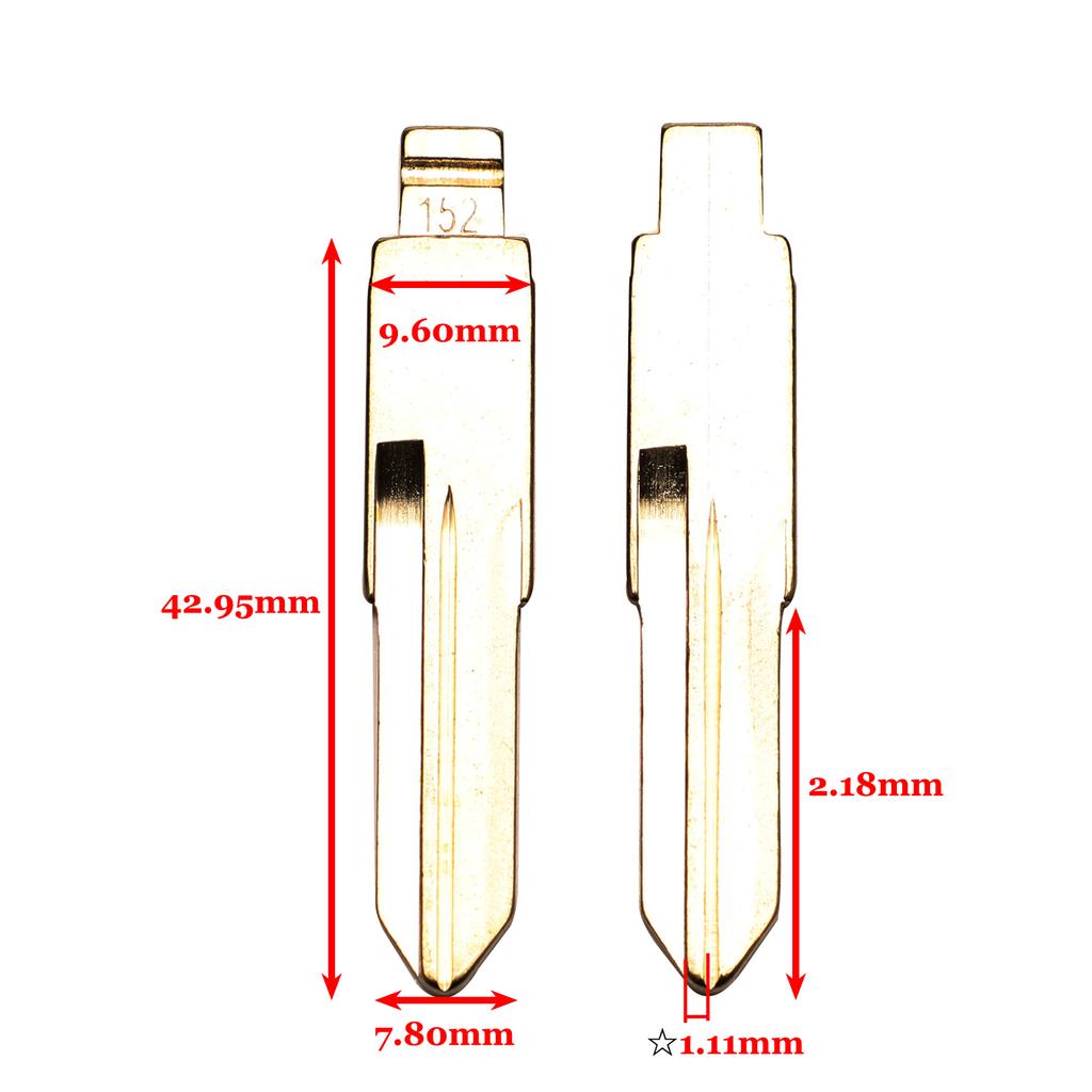 jingyuqin  #53 #54 #58 #72 #73 #152 #153 Remote Key Blade Blank For Lada For Renault Megan Dacia Clio Duster KD VAC102 VA2 HU83