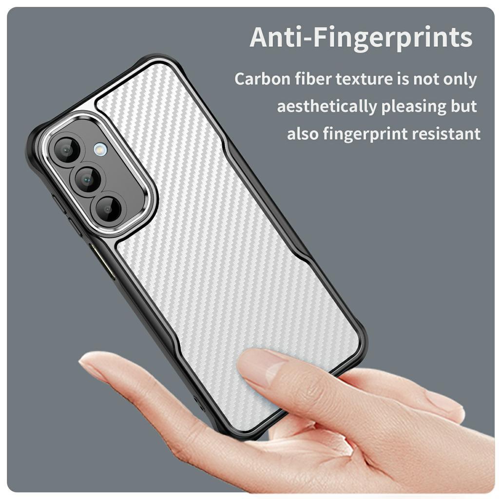 For Samsung Galaxy A16 5G/A16 4G Case Carbon Fiber Scratch-Resistant TPU+PC Phone Cover