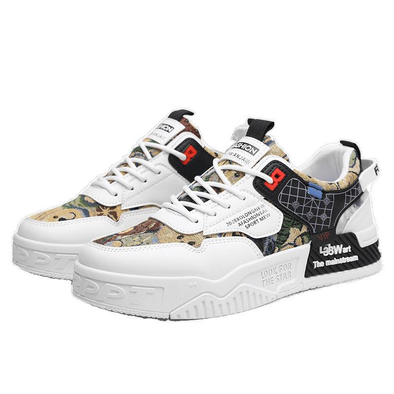 2025 summer new men's shoes mesh mesh shoes trend comfortable casual board shoes student sports soft sole white tide shoes