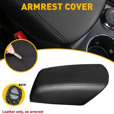 For Ford Explorer 11-18 Leather Center Console Lid Armrest Cover Skin Black H