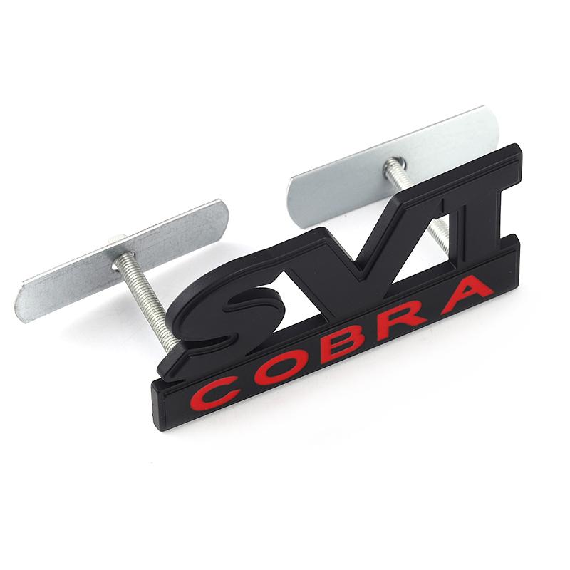 Car Sticker SVT COBRA Emblem Badge Rear Trunk Decal Front Hood Grille for Mustang Shelby SVT Cobra F150 F250 F350 GT Fiesta