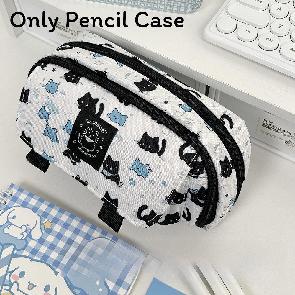 Capybara Flip Cover Pencil Case With Canvas Material For Students And Office Use