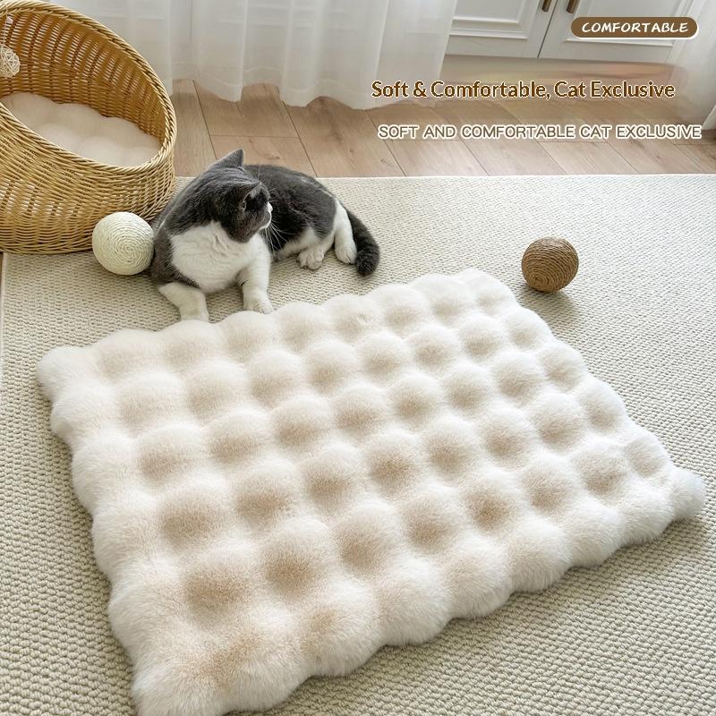 All-Season Luxury Cat Dog Nest Plush Cushion Blanket Soft Oxford Cloth Printed Warm Mat for Cat Cage High Quality Pet Mat