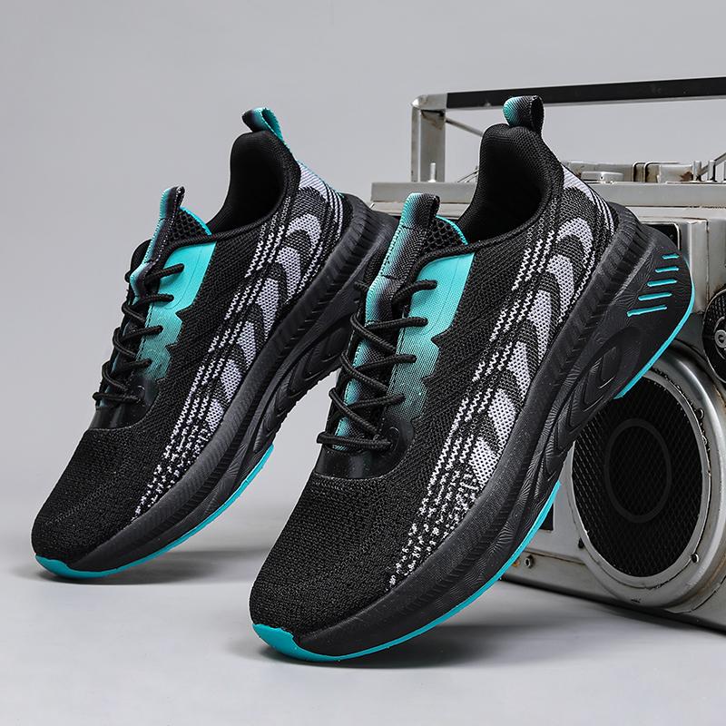 Mens Running Shoes New Trendy Breathable Mesh Sneakers Anti Slip Wear-resistant Outdoor Fitness Training Jogging Shoes Man