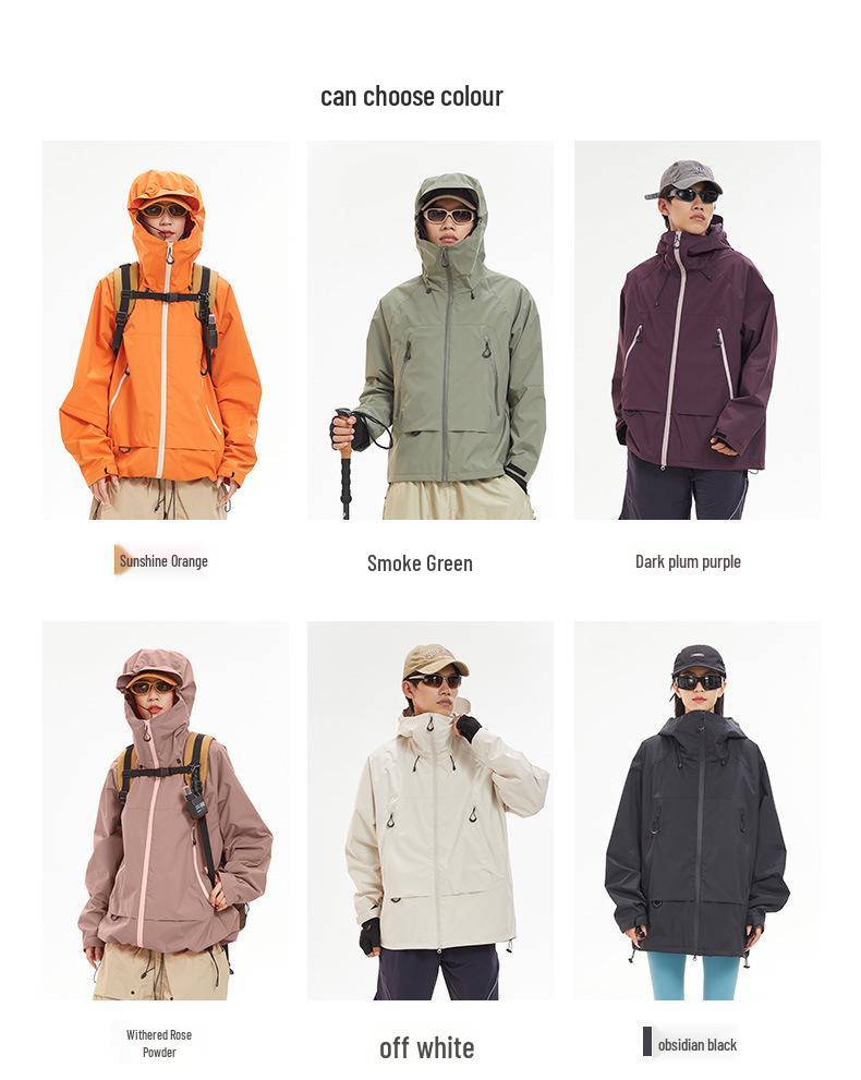 Unisex Autumn 2024 Windproof Waterproof Hiking Jacket: Stylish Single Layer Outdoor Windbreaker