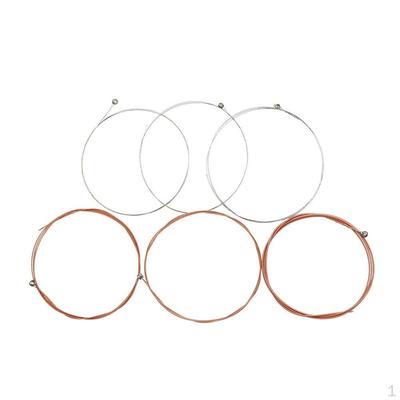 6 Pieces Phosphor Bronze Alloy Guitar Strings Set for Acoustic Musical Instrument Accessory