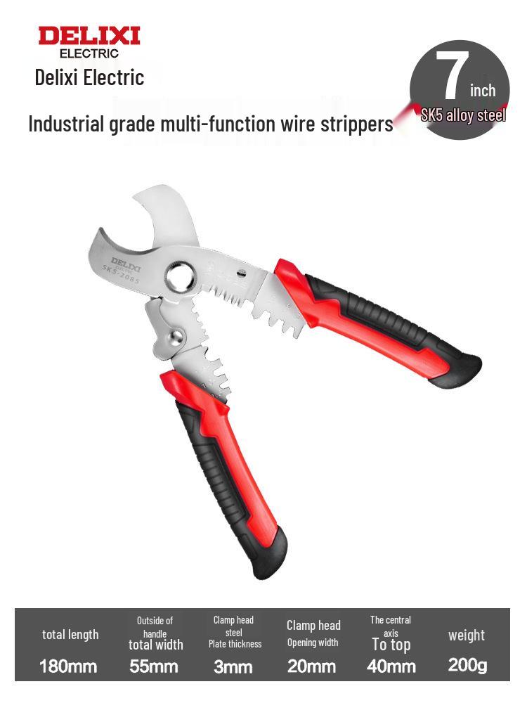 Delixi Multifunctional Electrician Wire Strippers and Crimping Pliers