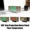 For Home LED Digital Alarm Clock Projection Clock Projector Ceiling Clock With Time Temperature Display Backlight Snooze Clock