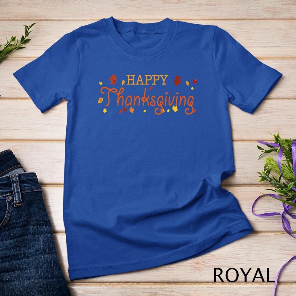 Cute Happy Thanksgiving Unisex T-shirt 9 XL
