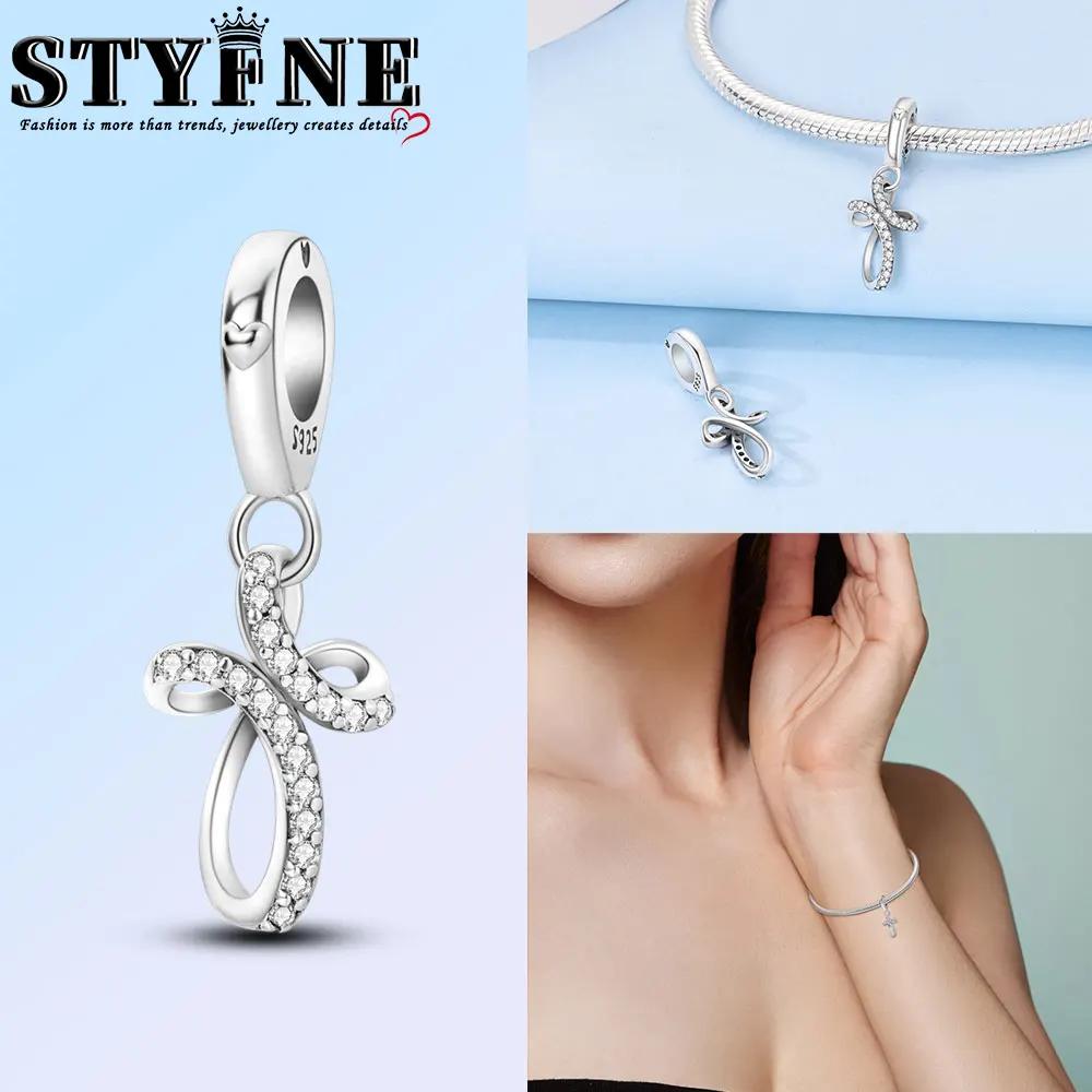 Classic Copper Holy Angel Cross Charms Beads Pendants For Women Fit Original Bracelets Diy Jewelry Gift