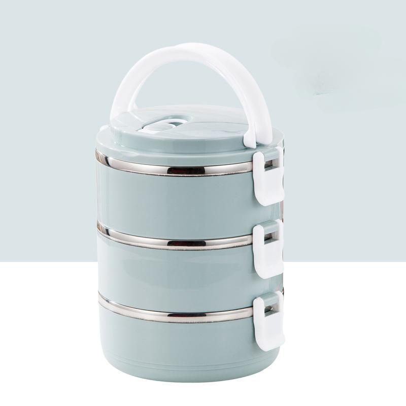 Double-Layer Insulated Stainless Steel Lunch Box for Office, School, Camping, and Picnic