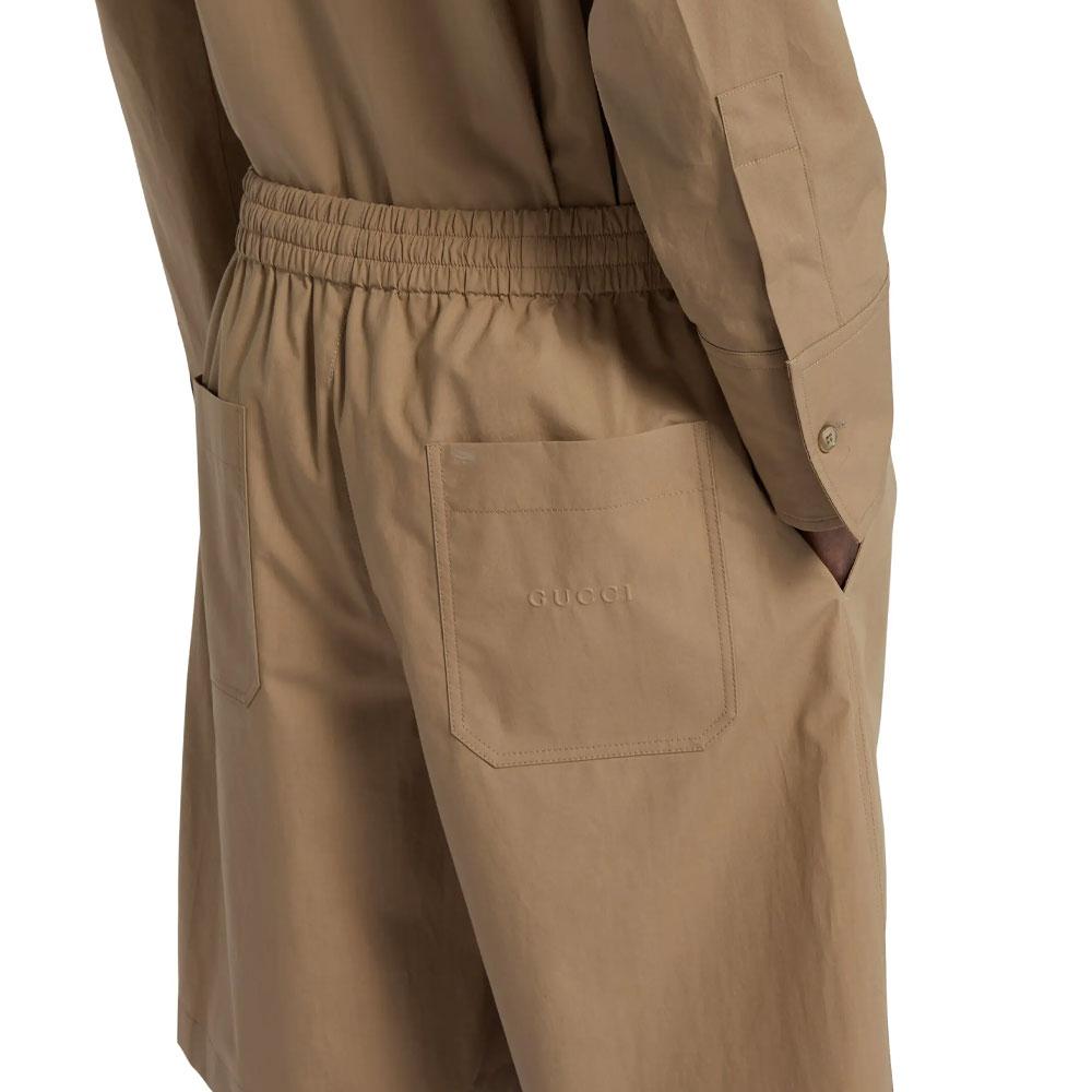 Gucci Poplin Elastic Waist Bermuda Shorts 824267-ZAR6Y-2319